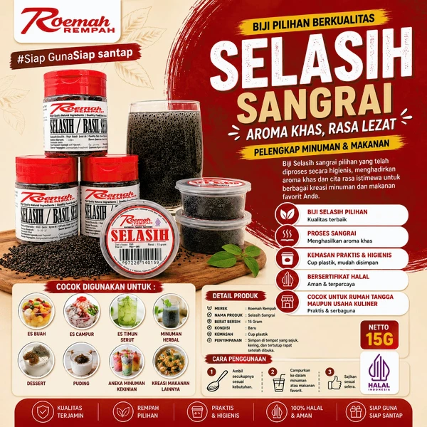Roemah Rempah Selasih Cup 90g/pack
