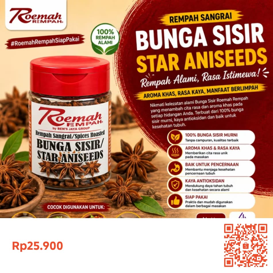 Roemah Rempah Bunga Sisir/Star Aniseeds 35g