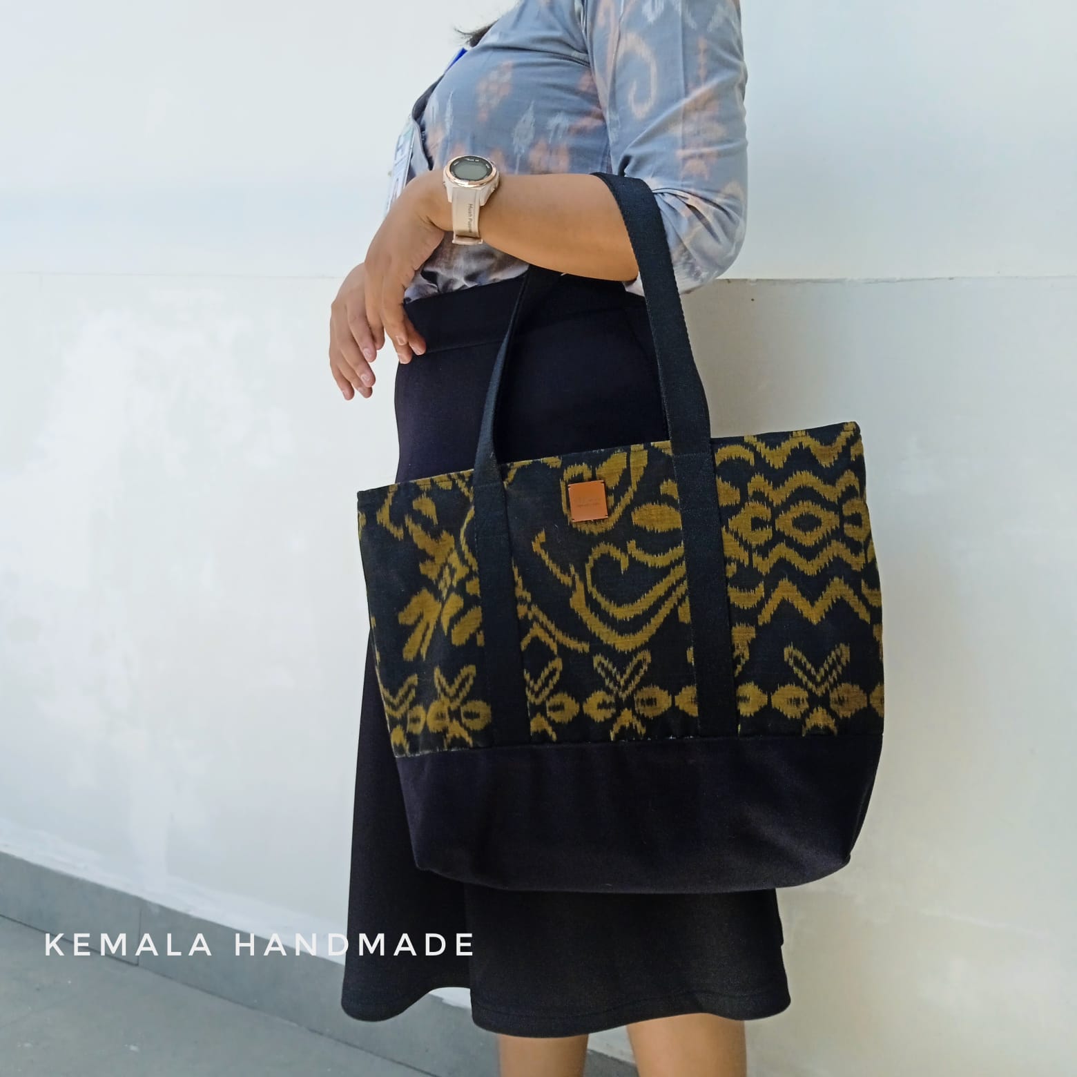 Sunflower bag / Tenun Big Tote Bag Kemala Handmade