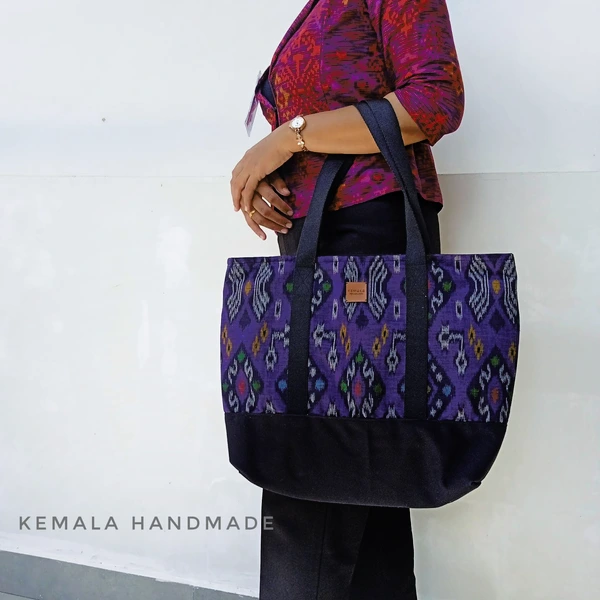 Sunflower bag / Tenun Big Tote Bag Kemala Handmade