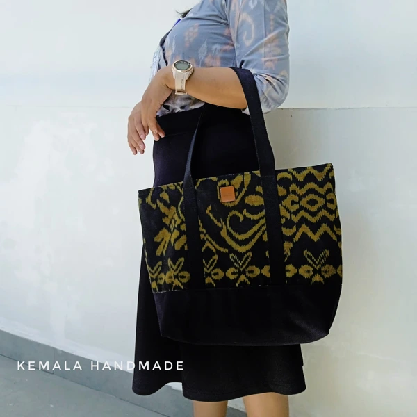 Sunflower bag / Tenun Big Tote Bag Kemala Handmade