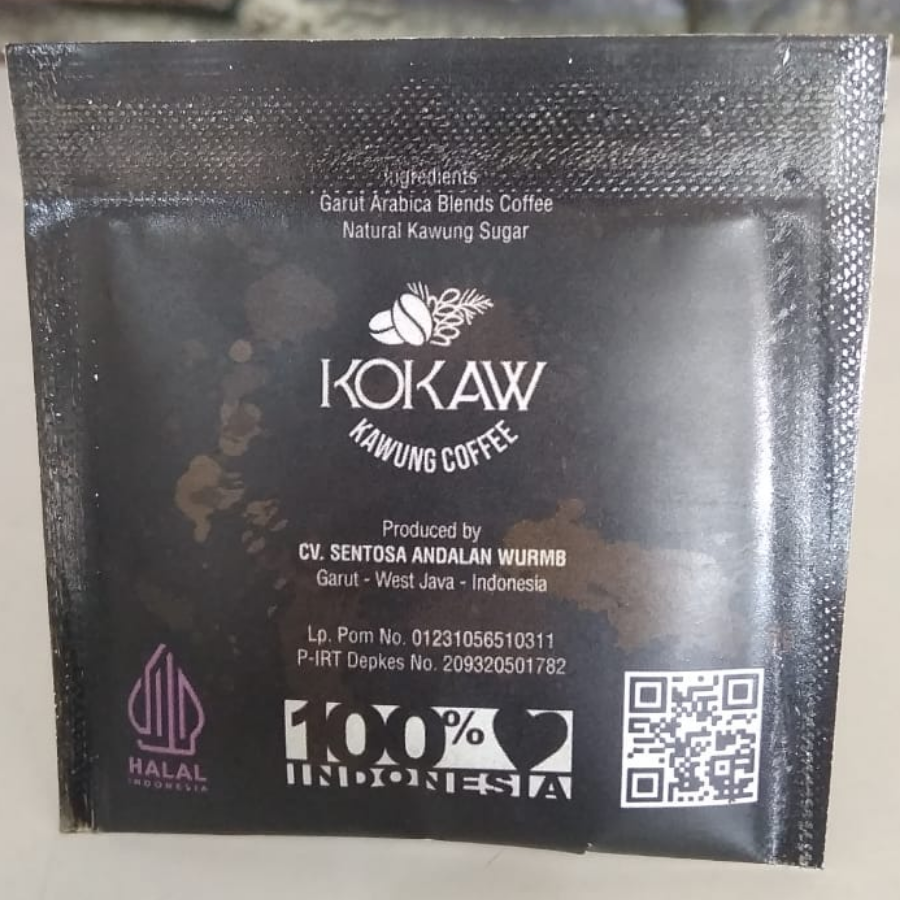 Kopi Kawung KOKAW SACHET Kopi Blend Arabica Robusta dengan Gula Kawung Asli 15gr siap seduh