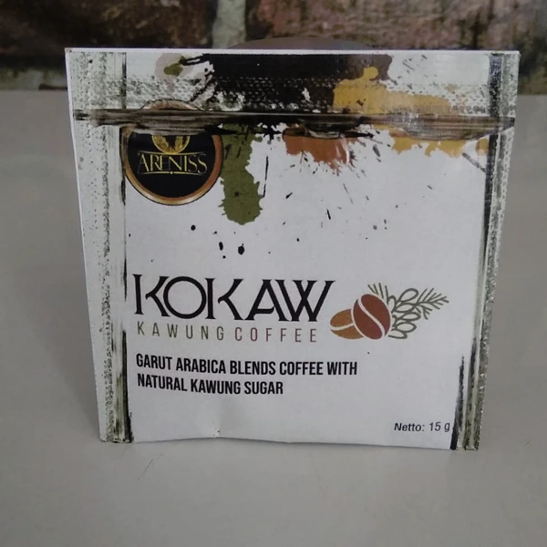 Kopi Kawung KOKAW SACHET Kopi Blend Arabica Robusta dengan Gula Kawung Asli 15gr siap seduh