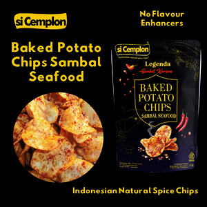 si Cemplon Keripik Kentang Panggang No MSG 62g | Baked Potato Chips Sambal Seafood