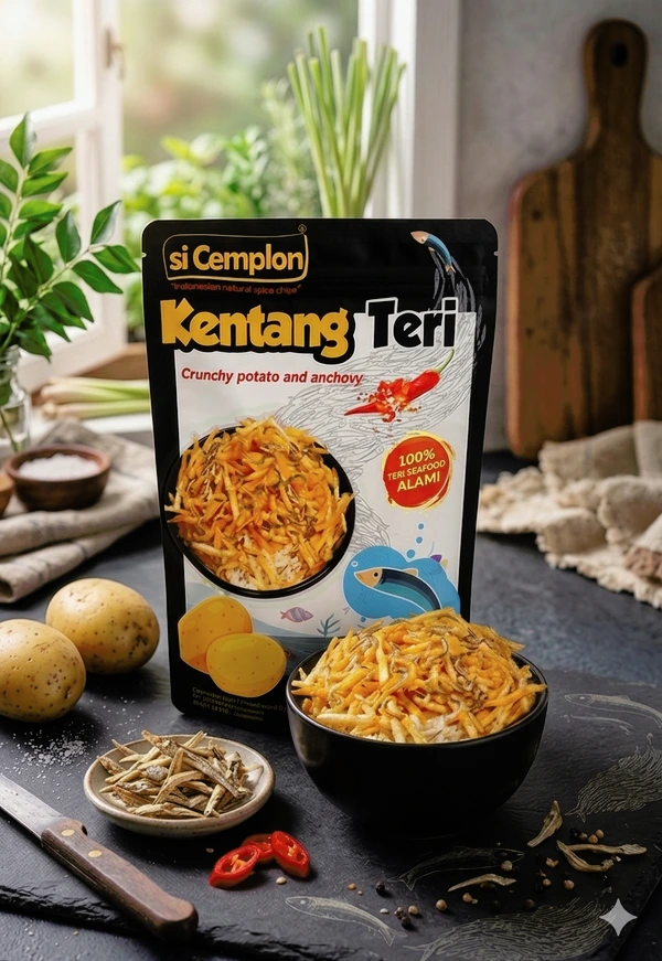 si Cemplon Kentang Kriuk Teri No MSG 52g