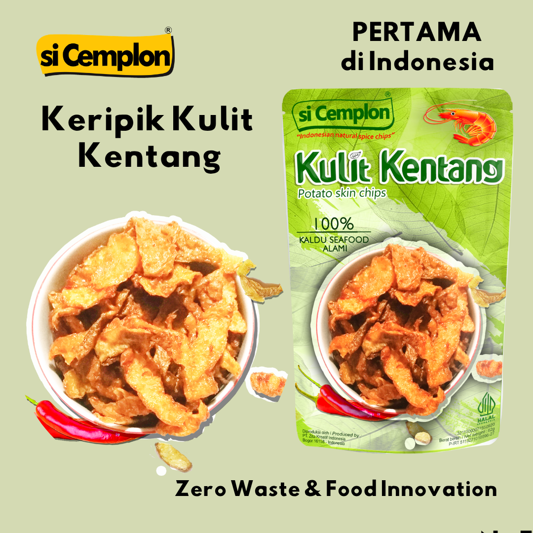 si Cemplon Keripik Kulit Kentang No MSG 62g