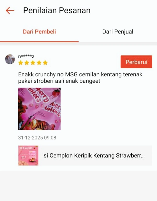 si Cemplon Strawberry Potato Chips No MSG 62g | Keripik Kentang Strawberry