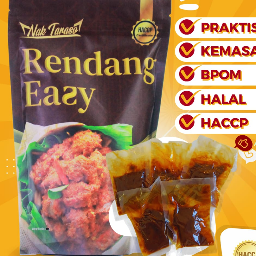 Rendang Eazy Daging Sapi Sachet Nak Taraso