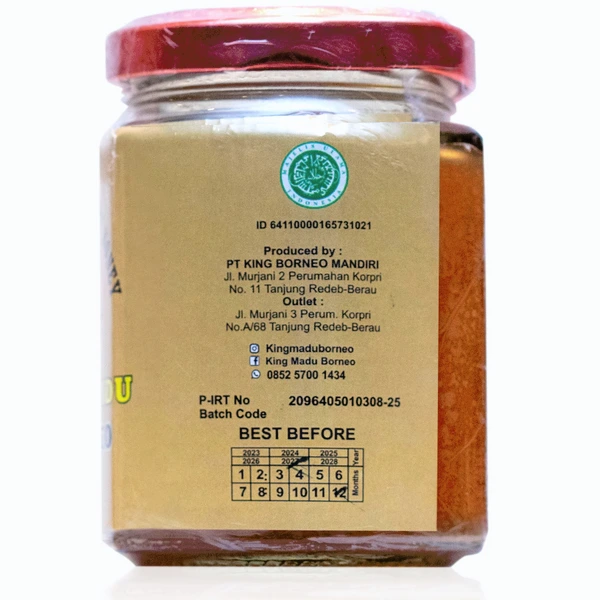 Hampers Madu Asli Hutan Kalimantan yellow honey goni King Madu Borneo Uk. 200g
