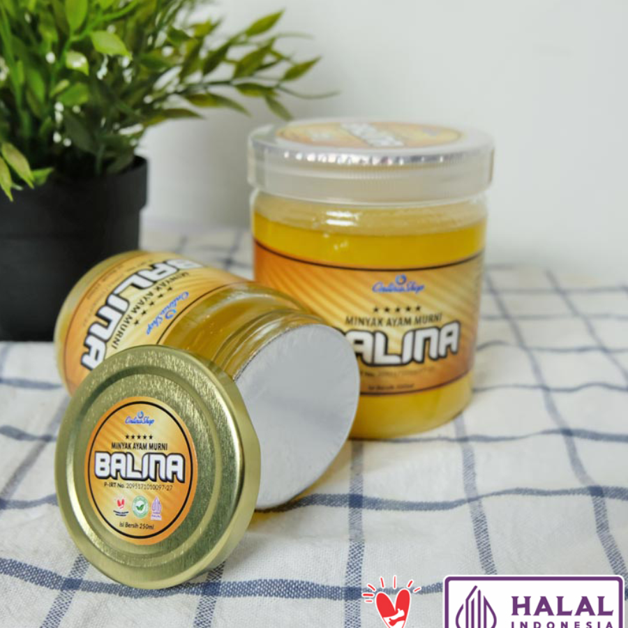 BALINA Minyak Ayam Murni 250ml Halal Kemasan Stoples Kaca