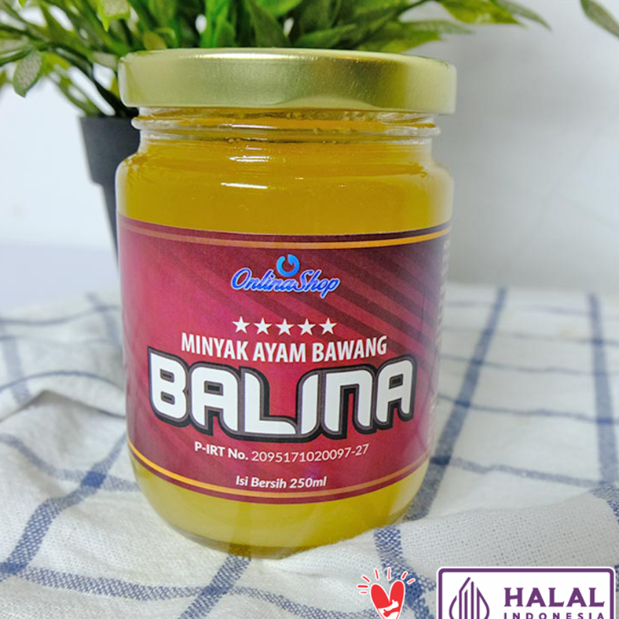 BALINA Minyak Ayam Bawang 250ml Halal Kemasan Stoples Kaca