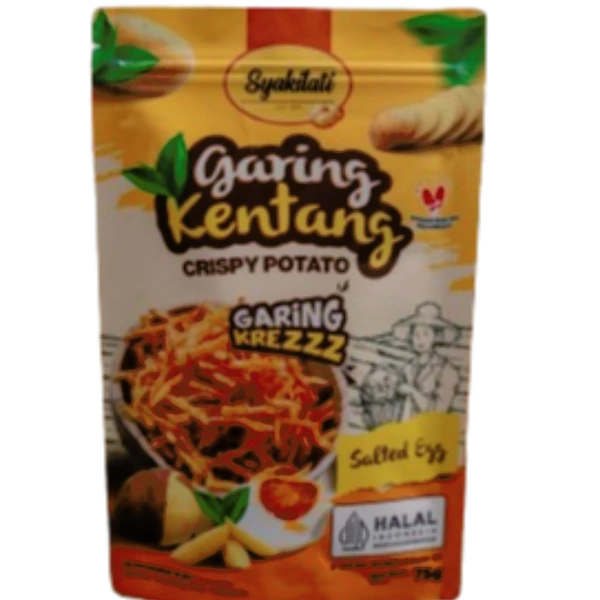Syakilati garing kentang Salted Egg