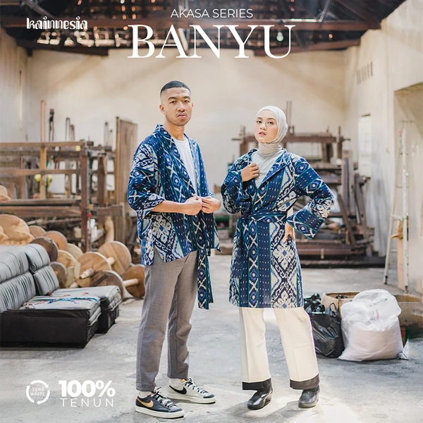 KAINNESIA Outer Tenun Pria Wanita Akasa Kasmaran Series Sejoli Bundle Couple