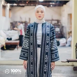 KAINNESIA Outer Tenun Wanita Cardigan Etnik Akasa Series Fit to L