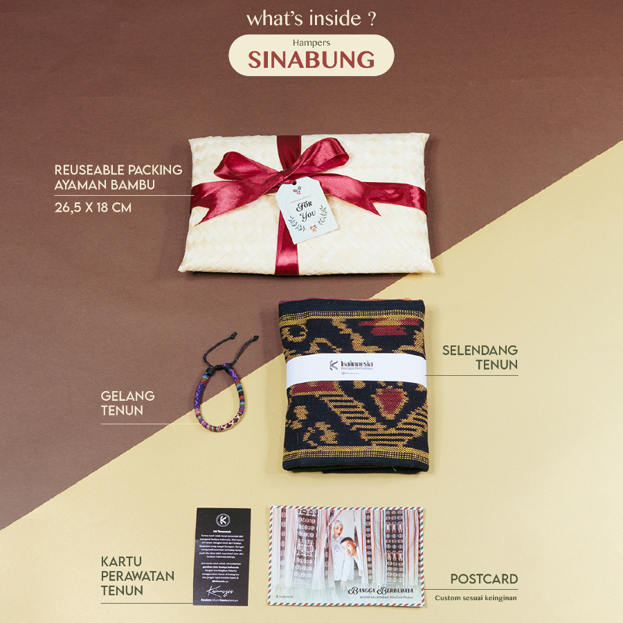 KAINNESIA Sinabung-Souvenir Hampers Pernikahan Birthday Gift Graduation Gift Birthday Hampers Custom