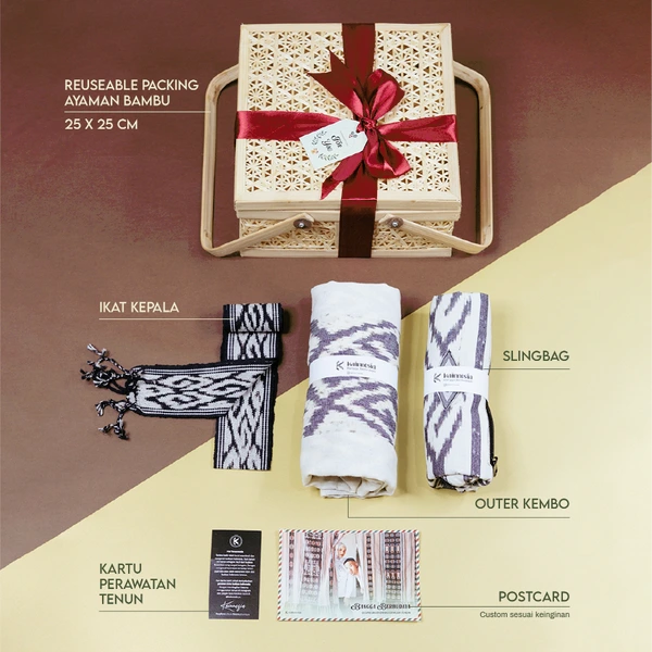 KAINNESIA Merbabu-Souvenir Hampers Pernikahan Birthday Gift Graduation Gift Birthday Hampers Custom