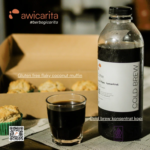 Cold Brew Konsentrat Kopi Awicarita - kemasan botol 1 liter