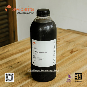 Cold Brew Konsentrat Kopi Awicarita - kemasan botol 1 liter