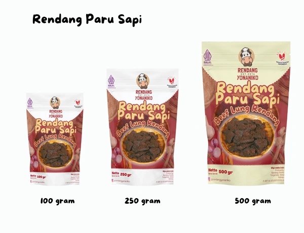 Rendang Paru Sapi Premium II Rendang Yonaniko