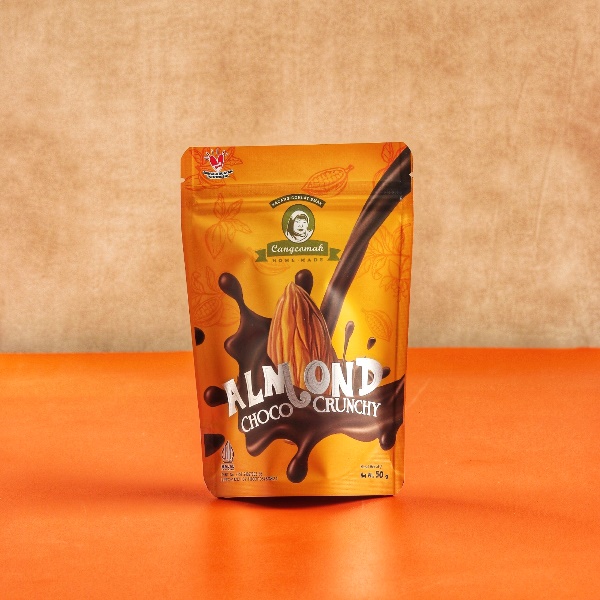 Souvenir Snack Almond Coklat Panggang Cangcomak Almond Roasted Coklat