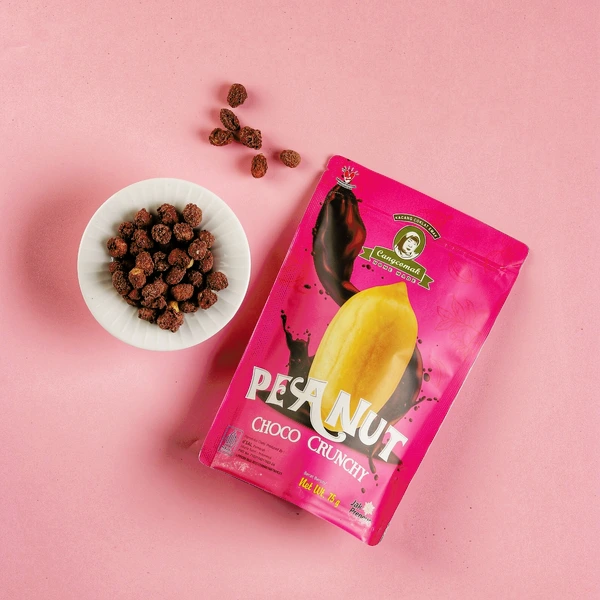 Snack Cemilan  Kacang Coklat Panggang Cangcomak - Kacang Coklat