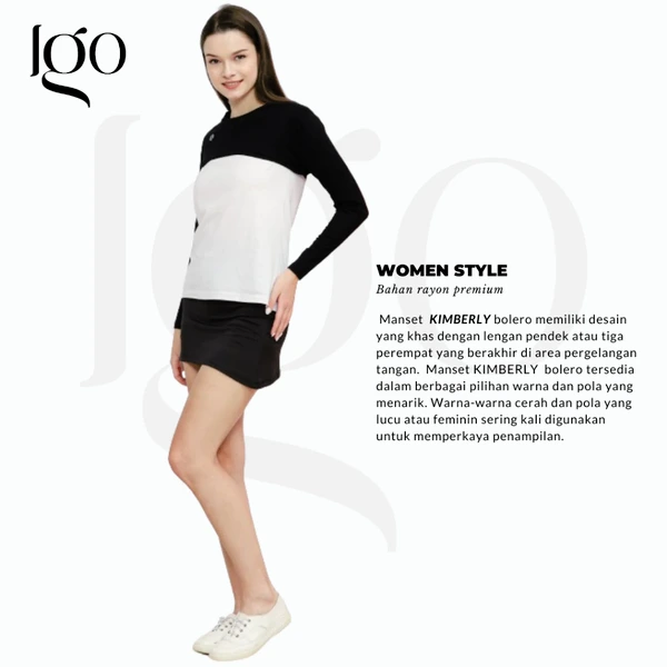 MANSET CROP TOP KIMBERLY LENGAN PANJANG BAHAN SPANDEK BALON STANDAR JUMBO