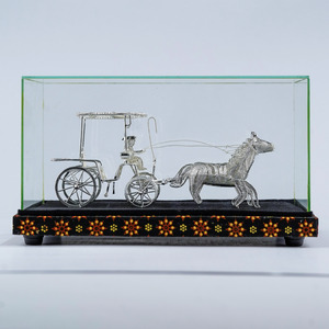 Miniatur Andhong Kuda 1 Silver Plated