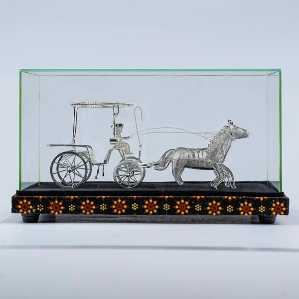 Miniatur Andhong Kuda 1 Silver Plated