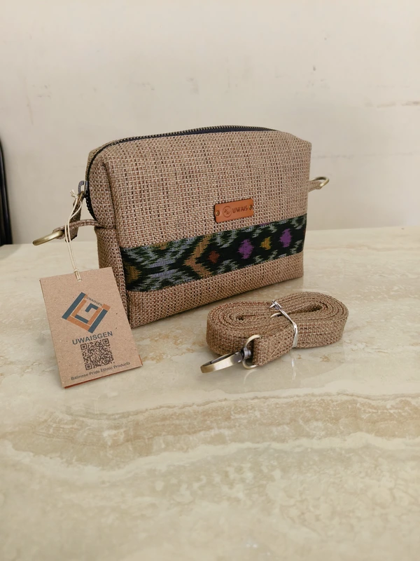 UWAISGEN Zidni Pouch Selempang Goni Endek Etnik Bali Handmade