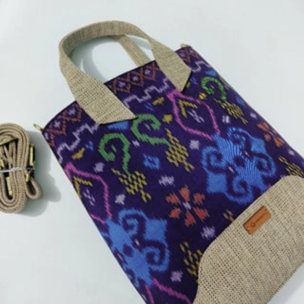 UWAISGEN Hafsha Bag Besar Goni Tenun Endek Handmade