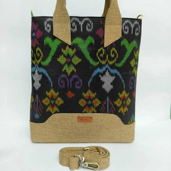 UWAISGEN Hafsha Bag Besar Goni Tenun Endek Handmade