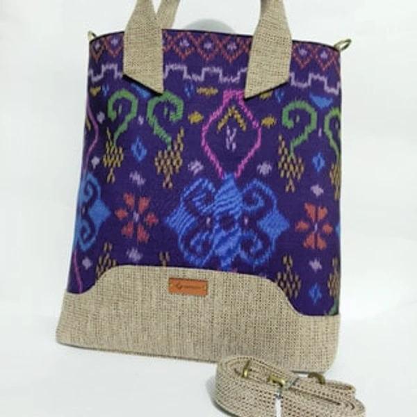 UWAISGEN Hafsha Bag Besar Goni Tenun Endek Handmade