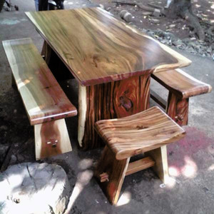 Set Meja Makan Trembesi Bangku Sate