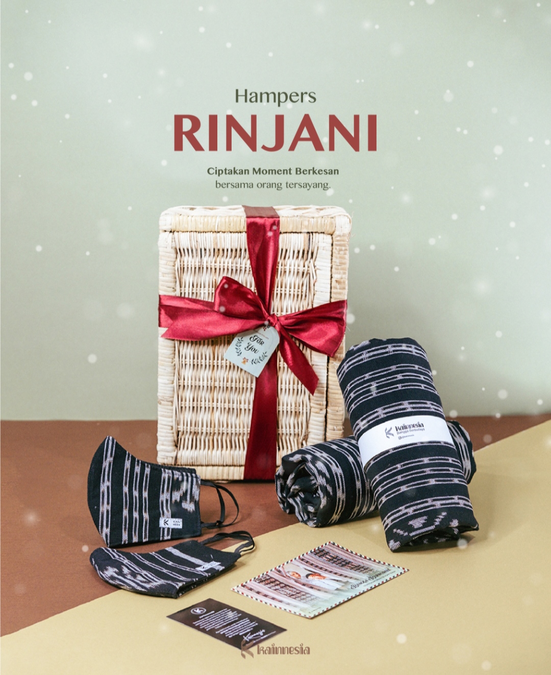 KAINNESIA Rinjani-Souvenir Hampers Pernikahan Birthday Gift Graduation Gift Birthday Hampers Custom