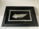 Hiasan Dinding Motif Ikan Arwana Silver Plated