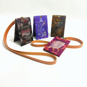 UWAISGEN Nametag/Lanyard 2 sisi Endek Etnik Bali Handmade