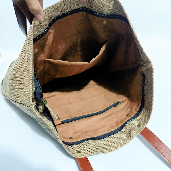 UWAISGEN Totebag Goni Endek Etnik Bali Hadmade Estu Bag