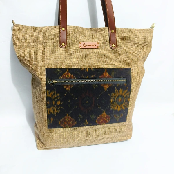 UWAISGEN Totebag Goni Endek Etnik Bali Hadmade Estu Bag