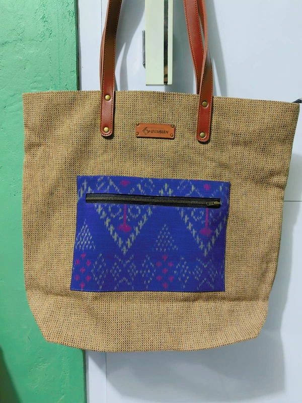 UWAISGEN Totebag Goni Endek Etnik Bali Hadmade Estu Bag