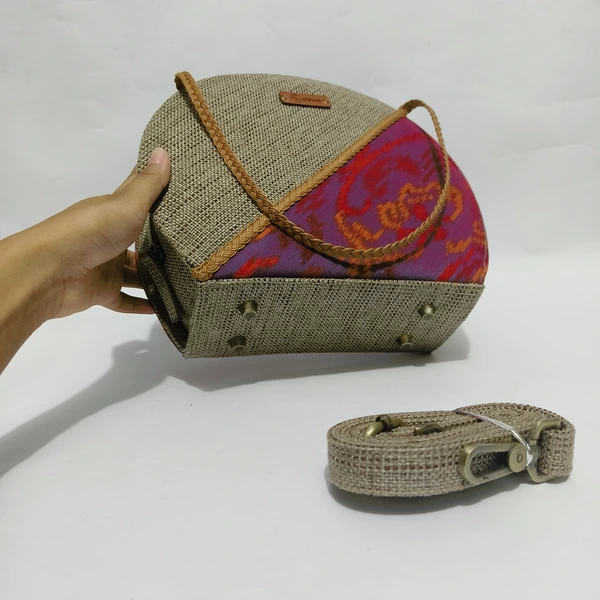 UWAISGEN Tas Selempang Wanita Basma Bag Goni Tenun Endek Etnik Bali Handmade