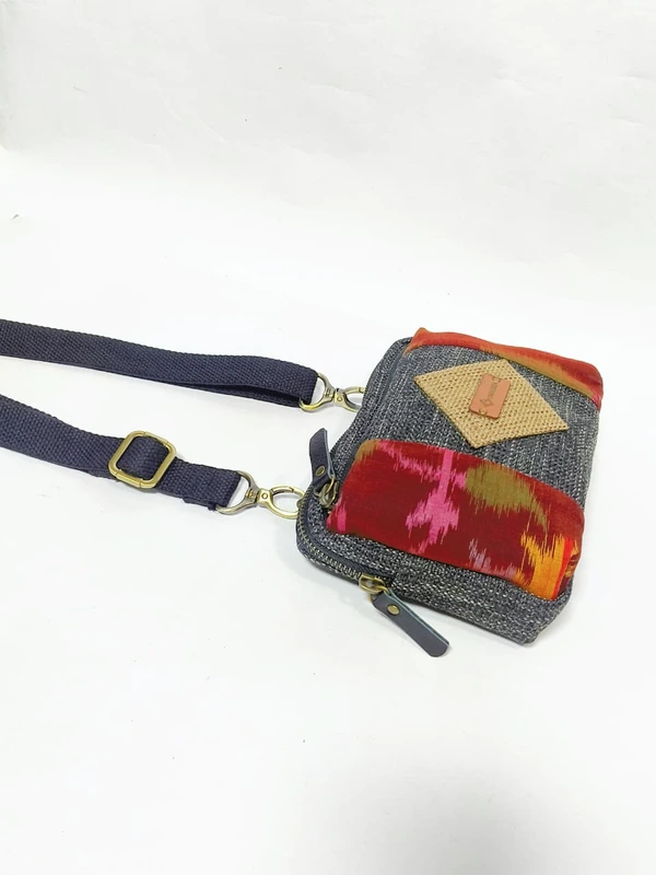 UWAISGEN Tas Selempang Wanita Goni Endek Etnik Bali Handmade Viktoria Slingbag