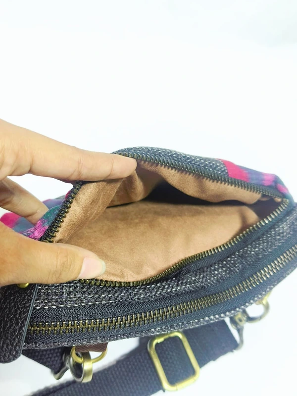 UWAISGEN Tas Selempang Wanita Goni Endek Etnik Bali Handmade Viktoria Slingbag