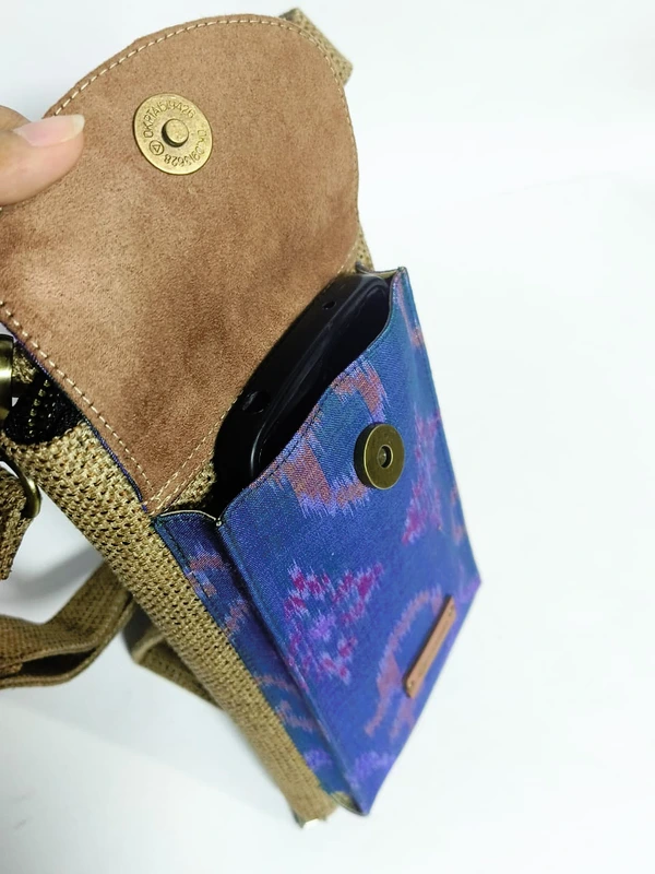 UWAISGEN Tas Selempang Goni Endek Etnik Bali Handmade Eva Slingbag