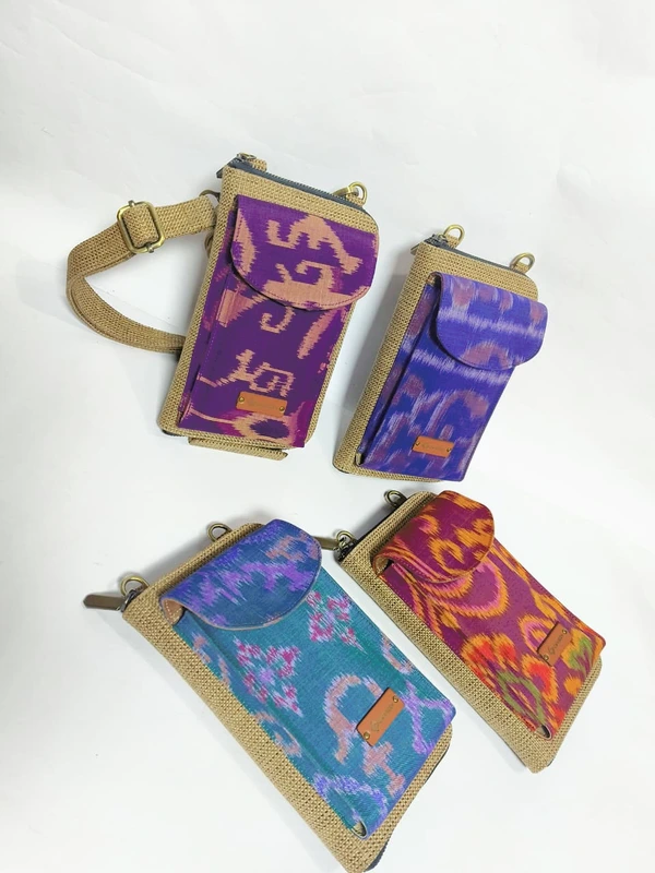 UWAISGEN Tas Selempang Goni Endek Etnik Bali Handmade Eva Slingbag