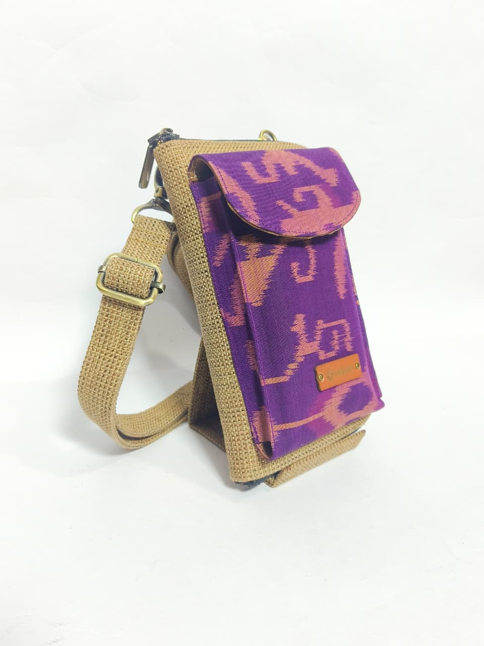 UWAISGEN Tas Selempang Goni Endek Etnik Bali Handmade Eva Slingbag