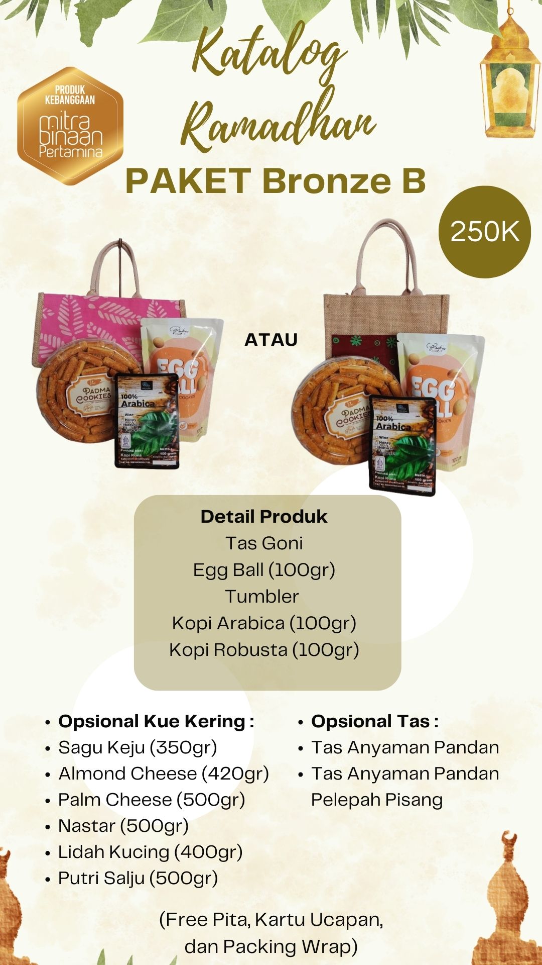 Paket Ramadhan Agrominafiber Handicraft Bundling Product Padma Bakery dan  Kopi Kuna