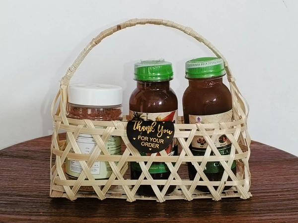 Keranjang Hampers Anyaman Bambu