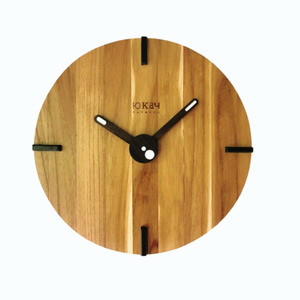 Customizeable Jam dinding kayu jati dengan ornamen sonokeling