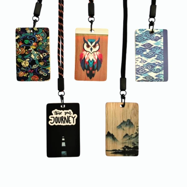 Customizeable Varian Lanyard Kayu Jati dan Maple