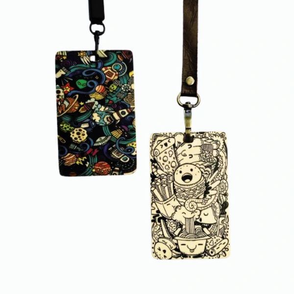 Customizeable Varian Lanyard Kayu Jati dan Maple